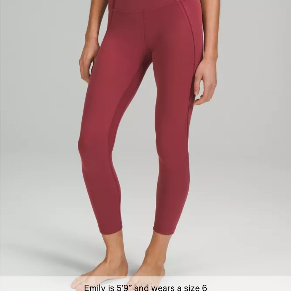 Lululemon Athletica Deep Red Leggings